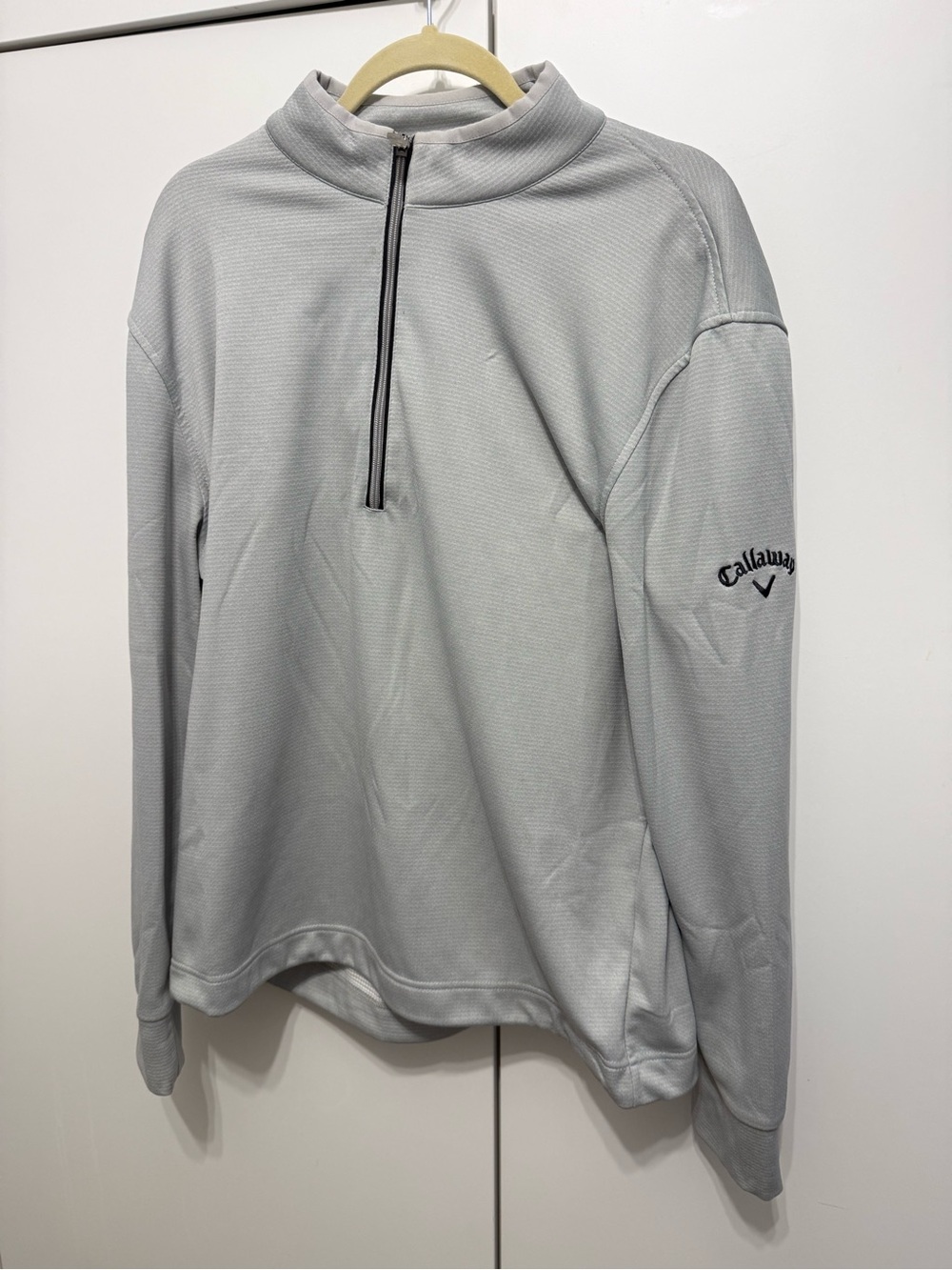 Callaway Men’s Light Gray Quarter-Zip Pullover